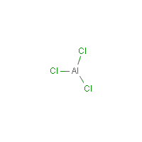 Aluminum chloride formula graphical representation