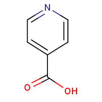 Isonicotinic acid formula graphical representation