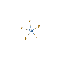 Antimony pentafluoride formula graphical representation