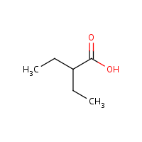 2-Ethylbutyric acid formula graphical representation