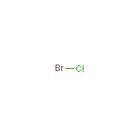 Bromine chloride formula graphical representation