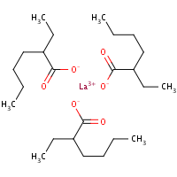 Lanthanum(III) 2-ethylhexanoate formula graphical representation