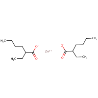 Zinc 2-ethylhexanoate formula graphical representation