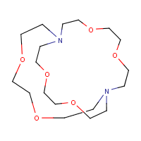 4,7,13,16,21,24-Hexaoxa-1,10-diazabicyclo(8.8.8)hexacosane formula graphical representation