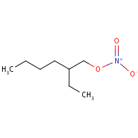 2-Ethylhexyl nitrate formula graphical representation