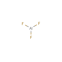 Aluminum fluoride formula graphical representation