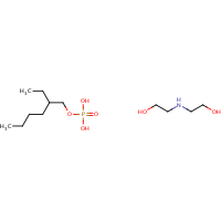Phosphoric acid, 2-ethylhexyl ester, compound with 2,2'-iminobis(ethanol) formula graphical representation