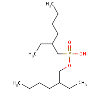 2-Ethylhexyl hydrogen-2-ethylhexylphosphonate formula graphical representation