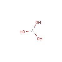 Aluminum hydroxide formula graphical representation