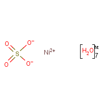 Nickel(II) sulfate heptahydrate formula graphical representation