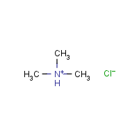 Trimethylammonium chloride formula graphical representation