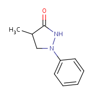 4-Methyl-1-phenyl-3-pyrazolidone formula graphical representation