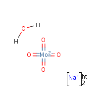 Sodium molybdate(VI) dihydrate formula graphical representation