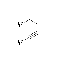 2-Hexyne formula graphical representation