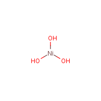 Nickel(III) hydroxide formula graphical representation