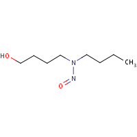 Butylhydroxybutylnitrosamine formula graphical representation