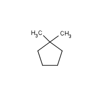 1,1-Dimethylcyclopentane formula graphical representation