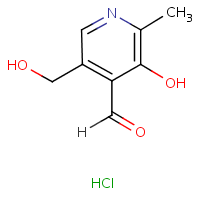 Pyridoxal hydrochloride formula graphical representation