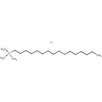 Trimethylhexadecylammonium chloride formula graphical representation