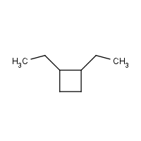1,2-Diethylcyclobutane formula graphical representation