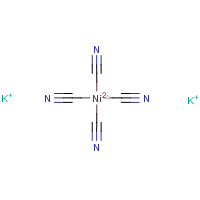 Nickel potassium cyanide formula graphical representation