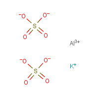 Aluminum potassium sulfate formula graphical representation