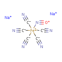 Sodium nitroprusside formula graphical representation