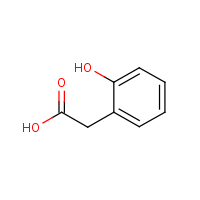 2-Hydroxyphenylacetic acid formula graphical representation