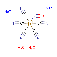 Sodium nitroprusside dihydrate formula graphical representation