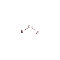 Copper(II) bromide formula graphical representation