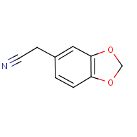 3,4-(Methylenedioxy)phenylacetonitrile formula graphical representation