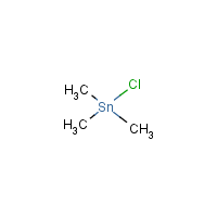 Trimethyltin chloride formula graphical representation