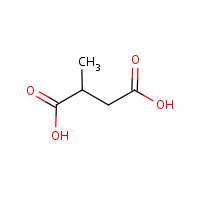 Methylsuccinic acid formula graphical representation