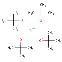 Titanum tetra t-butoxide formula graphical representation