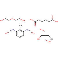 Hexanedioic acid, polymer with 1,3-diisocyanatomethylbenzene, 2-ethyl-2-(hydroxymethyl)-1,3-propanediol and 2,2'-oxybis(ethanol) formula graphical representation