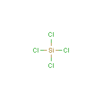 Silicon tetrachloride formula graphical representation