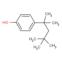 4-(1,1,3,3-Tetramethylbutyl)phenol formula graphical representation