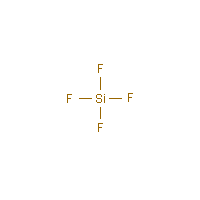 Silicon tetrafluoride formula graphical representation