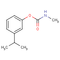 Phenol, 3-(1-methylethyl)-, methylcarbamate formula graphical representation