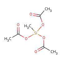 Methyltriacetoxysilane formula graphical representation