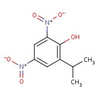 2-Isopropyl-4,6-dinitrophenol formula graphical representation