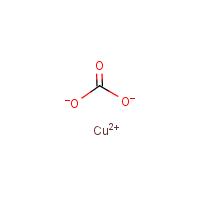 Copper(II) carbonate formula graphical representation