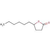 2(3H)-Furanone, 5-hexyldihydro- formula graphical representation