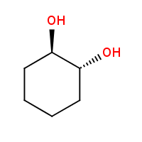 trans-1,2-Cyclohexanediol formula graphical representation