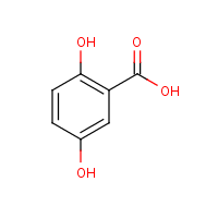 Gentisic acid formula graphical representation