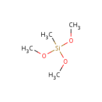 Methyltrimethoxysilane formula graphical representation