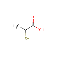 2-Mercaptopropionic acid formula graphical representation
