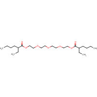 Hexanoic acid, 2-ethyl-, 1,1'-(oxybis(2,1-ethanediyloxy-2,1-ethanediyl)) ester formula graphical representation