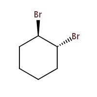trans-1,2-Dibromocyclohexane formula graphical representation