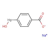 Sodium 4-hydroxymercuriobenzoate formula graphical representation